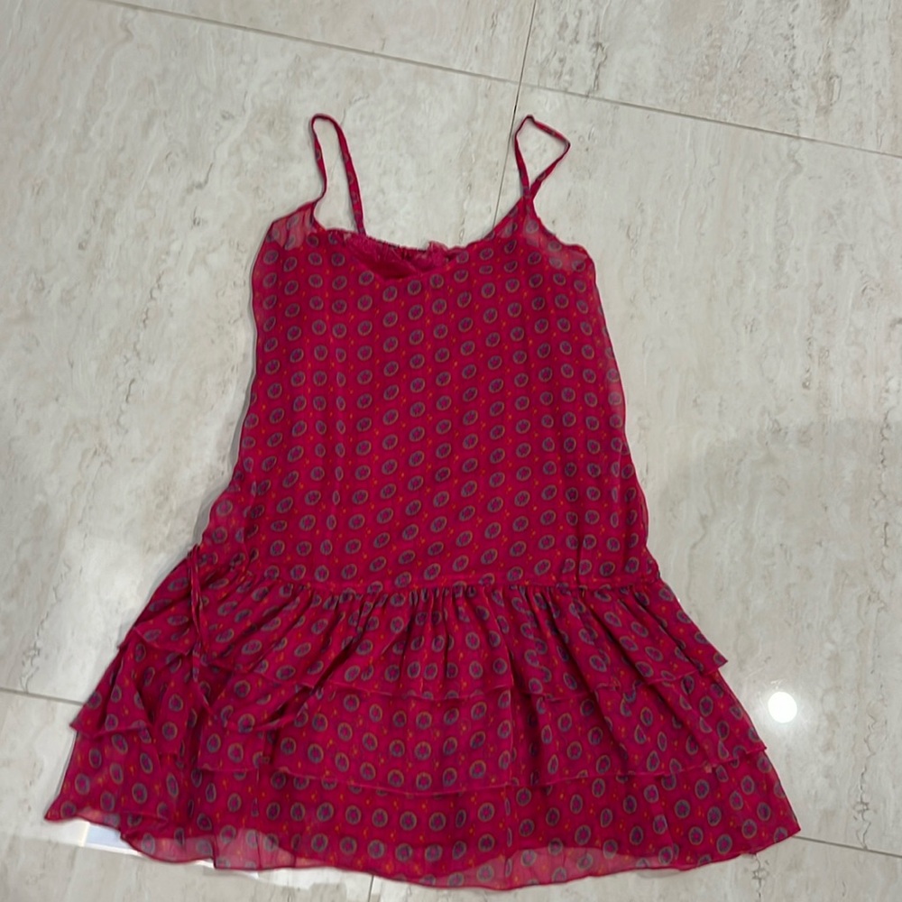 Ayfee Hot pink, and turquoise beautiful dress, from Italy,